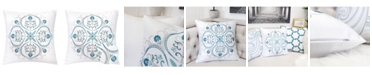 Homey Cozy Arya Embroidery Square Decorative Throw Pillow